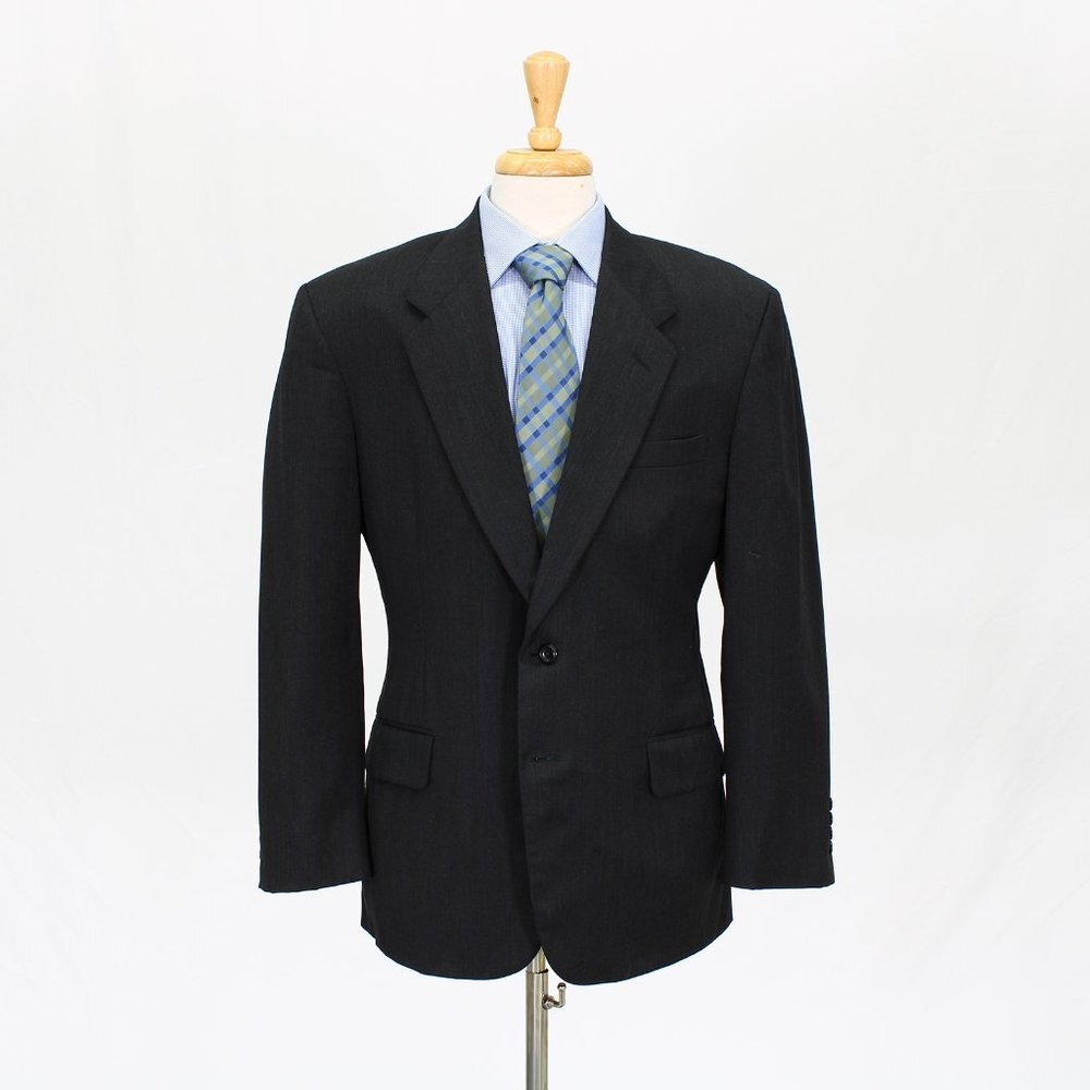 Tom James 44R Gray Solid 2-Button Sport Coat Blazer Jacket O050